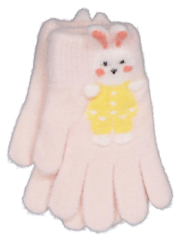 Kitti-Akal Çocuk Kız Örme Eldiven 4-8 Yaş