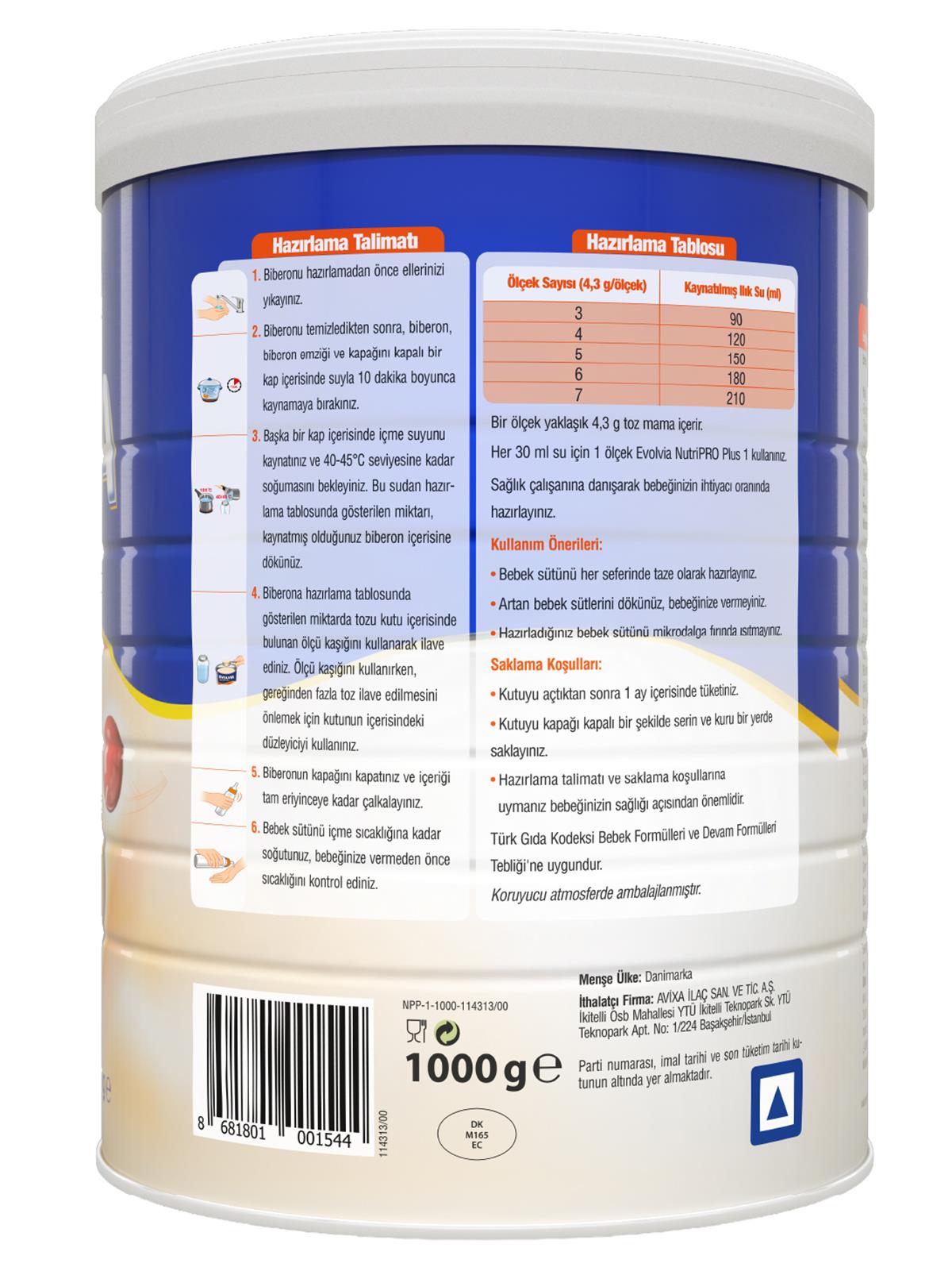 Evolvia-Montero NutriPRO Plus 1 - 1000 Gr