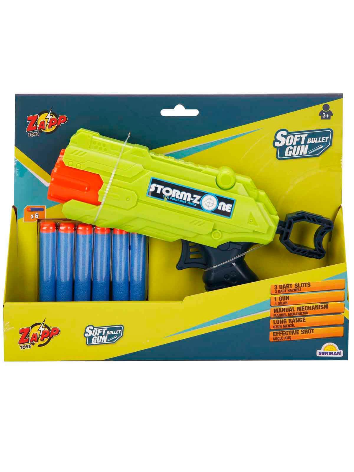 Sunman Oyuncak  Zapp 6 Mermili Sünger Dart Atan Silah