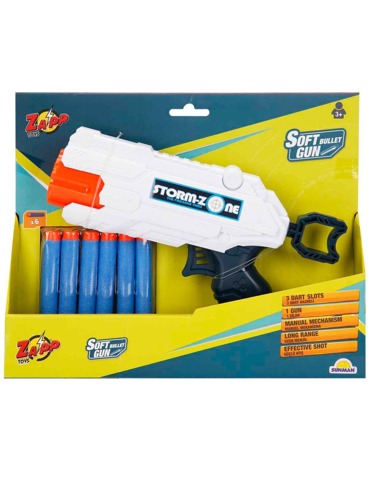 Sunman Oyuncak  Zapp 6 Mermili Sünger Dart Atan Silah