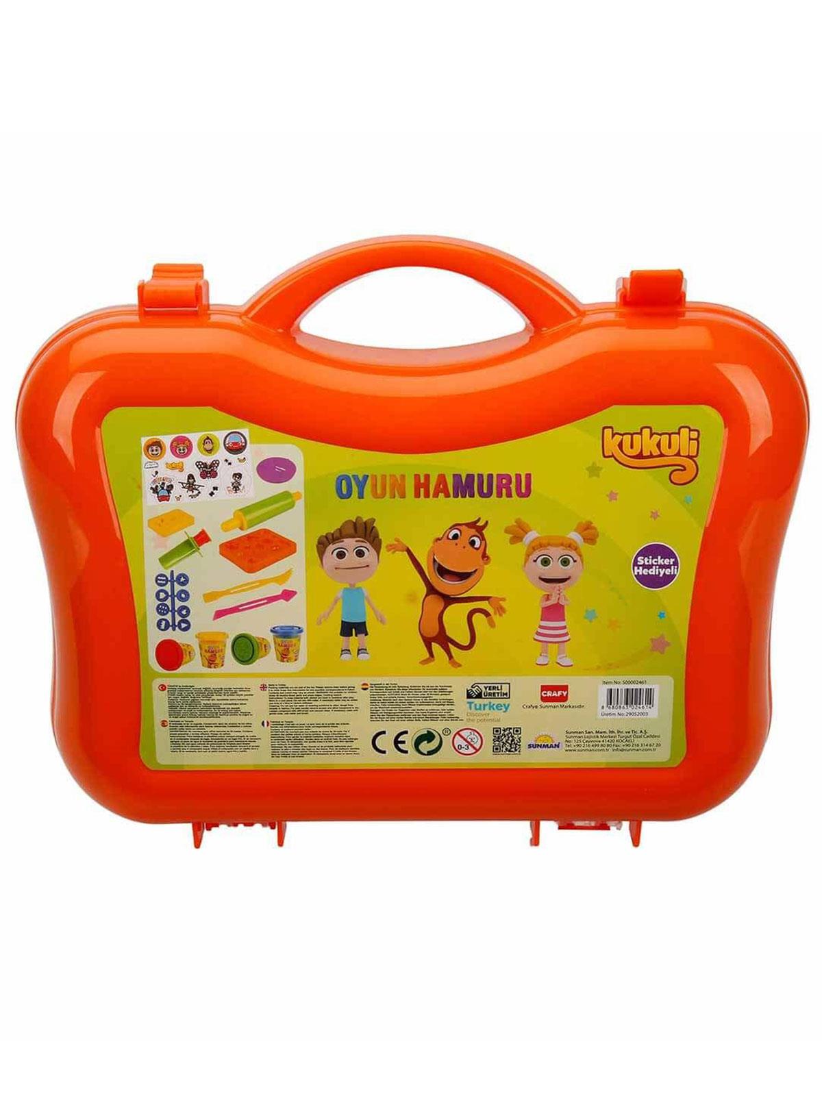 Kukuli Çantalı Oyun Hamuru Seti 200 g 20 Parça - Turuncu