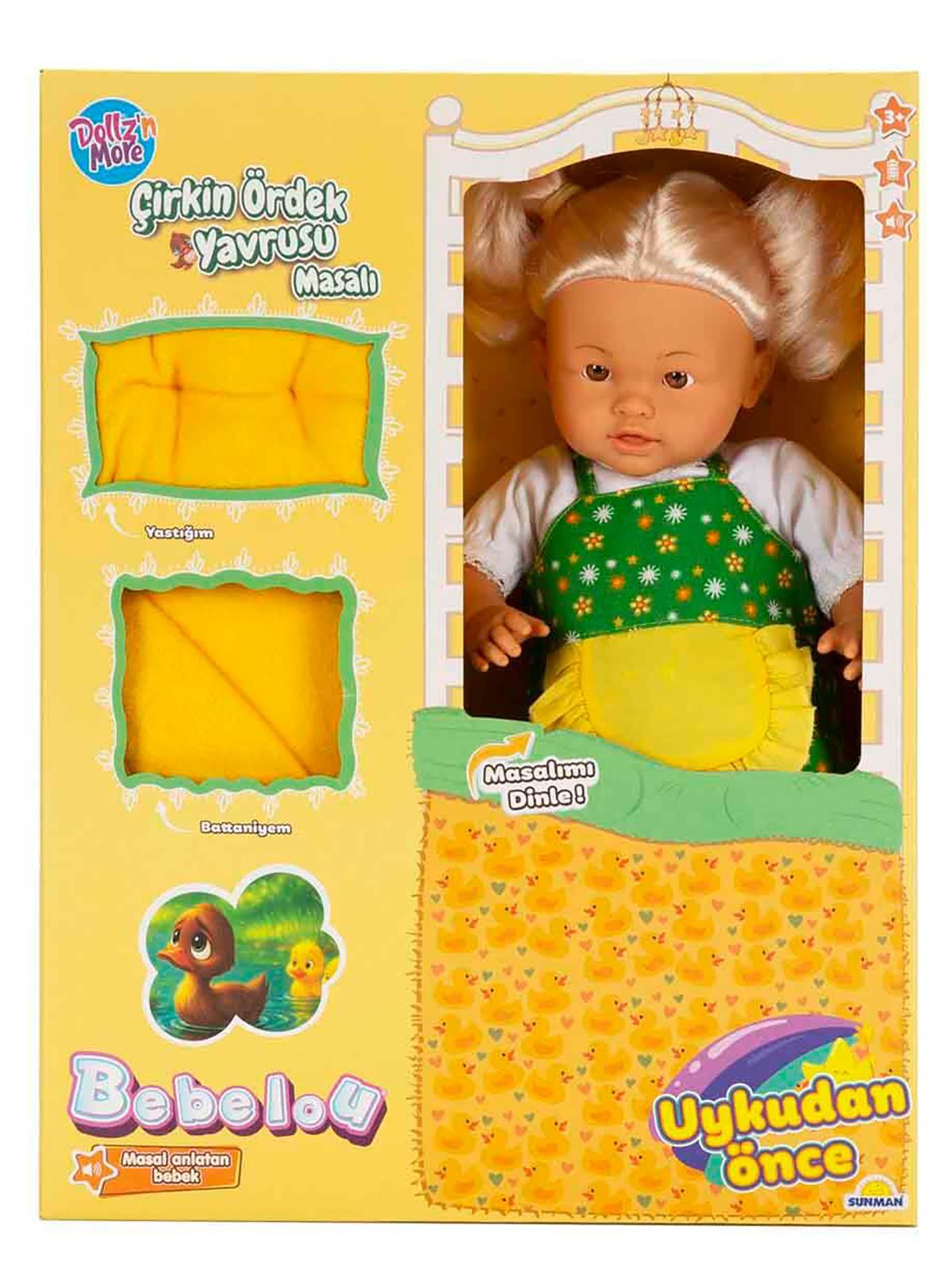 Bebelou Bebek Set Bebelou Uykudan Önce Dolgu Masal Anlatan Çirkin Ördek Yavrusu 40cm