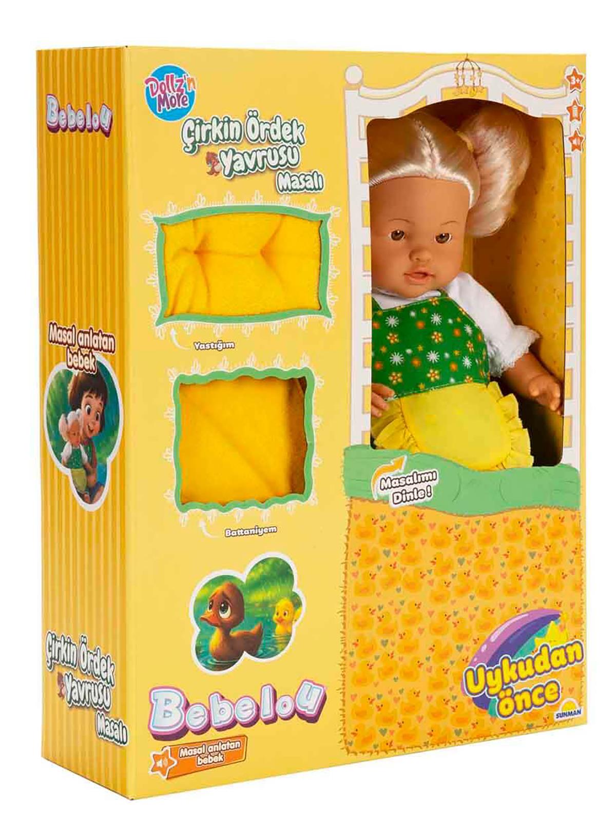 Bebelou Bebek Set Bebelou Uykudan Önce Dolgu Masal Anlatan Çirkin Ördek Yavrusu 40cm