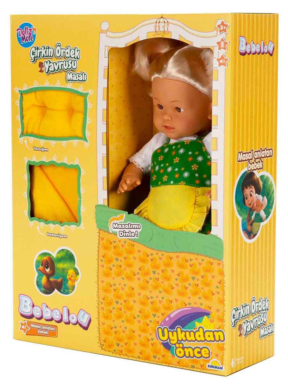 Bebelou Bebek Set Bebelou Uykudan Önce Dolgu Masal Anlatan Çirkin Ördek Yavrusu 40cm