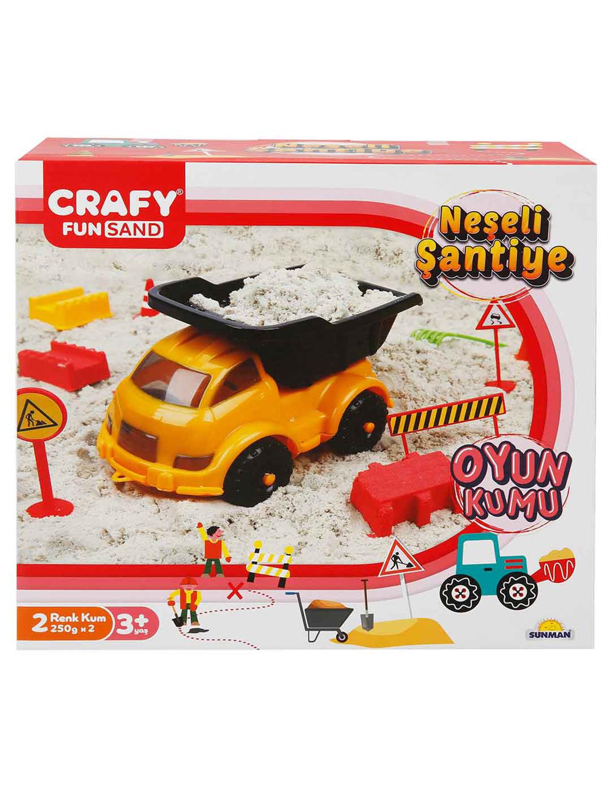 Crafy Neşeli Şantiye Oyun Kumu Seti 500 g 14 Parça