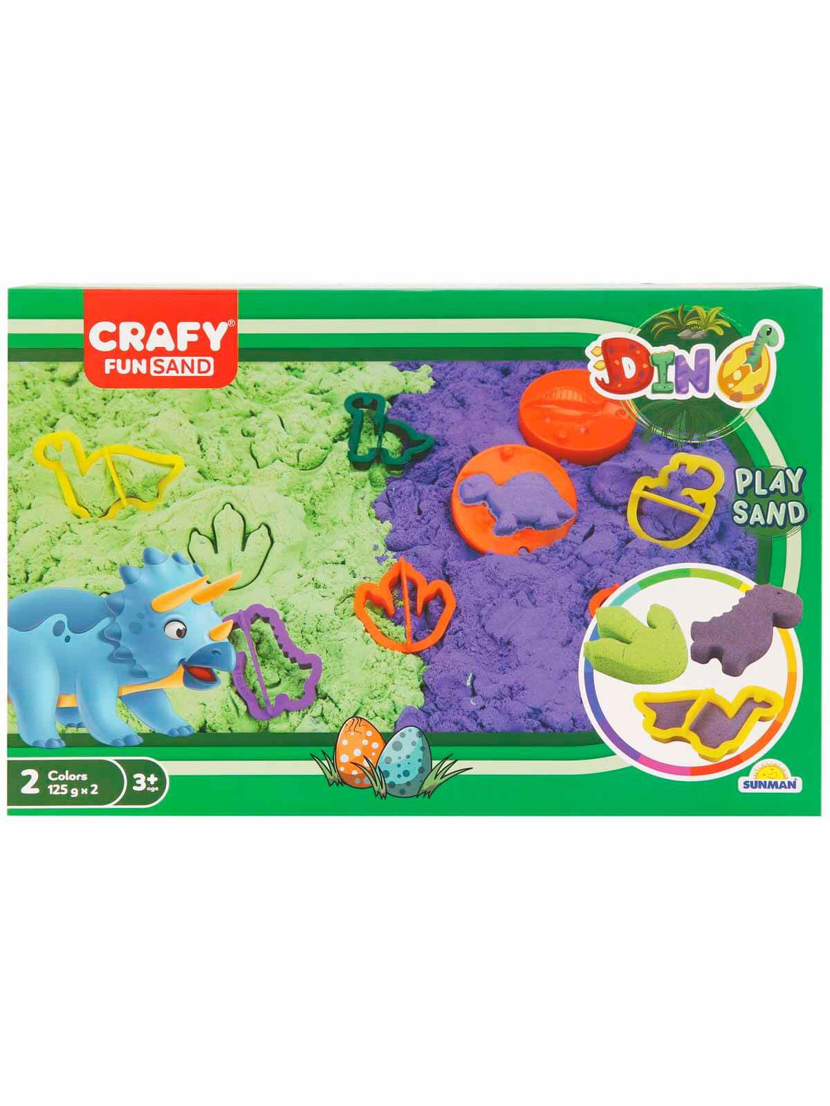 Sunman Oyuncak Crafy Dino Oyun Kumu Seti 250 g 11 Parça