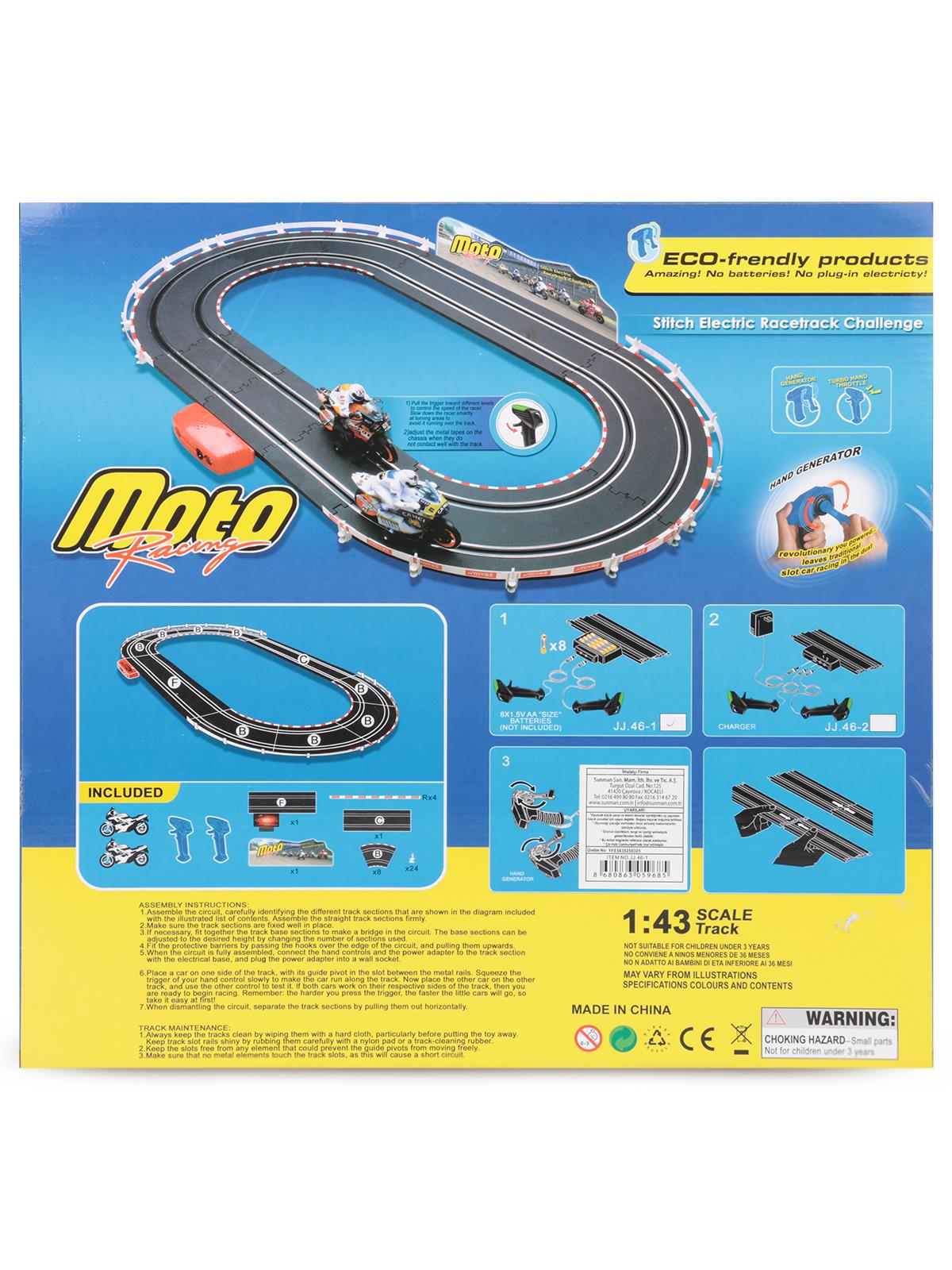Sunman Oyuncak YARIŞ SET 1/43 MOTO RACING MÜZİKLİ 213CM