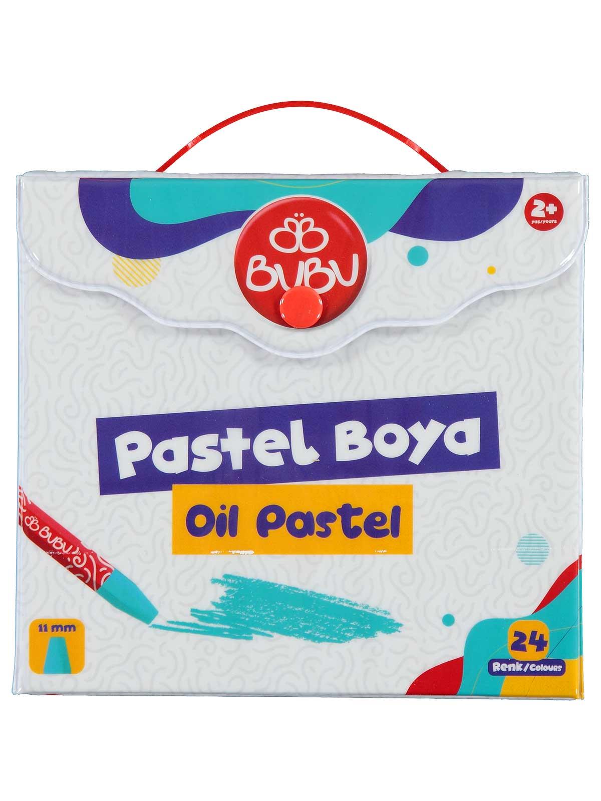 Bubu Pastel Boya 24 Renk Çantalı (Pvc)
