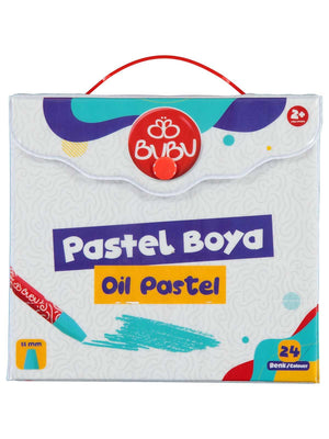 Bubu Pastel Boya 24 Renk Çantalı (Pvc)