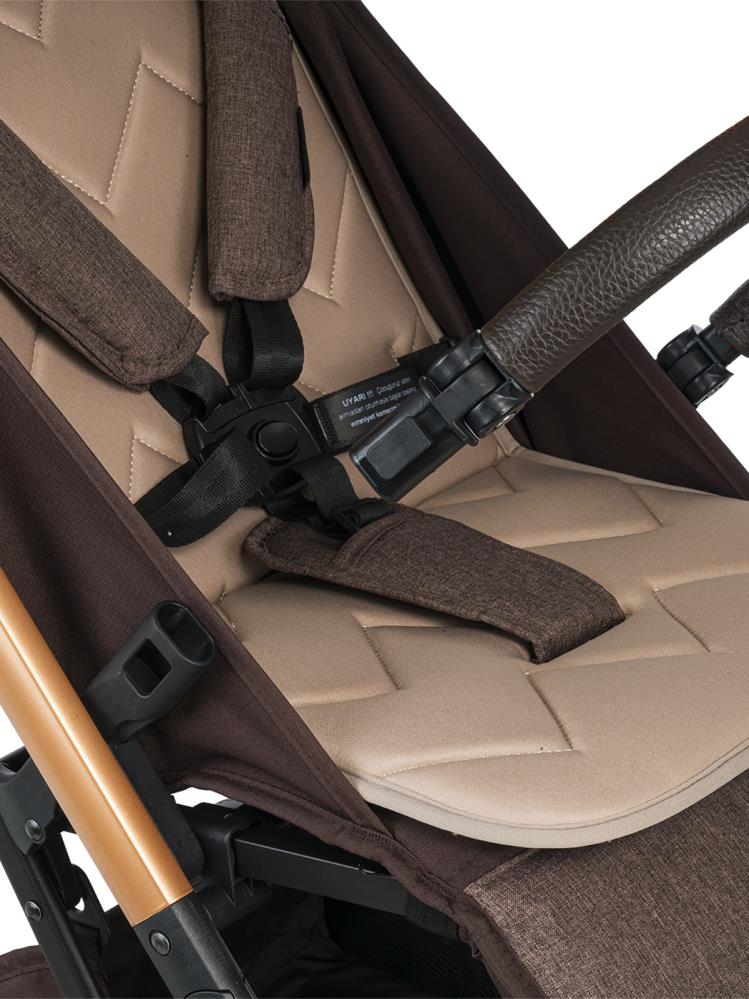 Prava Avion Lüks Kabin Bebek Arabası - Kahverengi