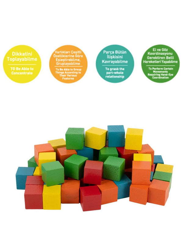 Bee Smart Renkli Ahşap Küpler