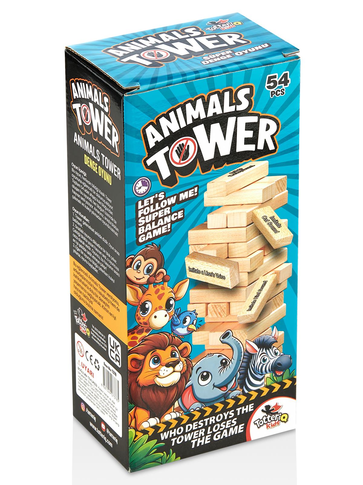 Vardem Oyuncak Animals Tower Süper Denge Oyunu 54 Adet