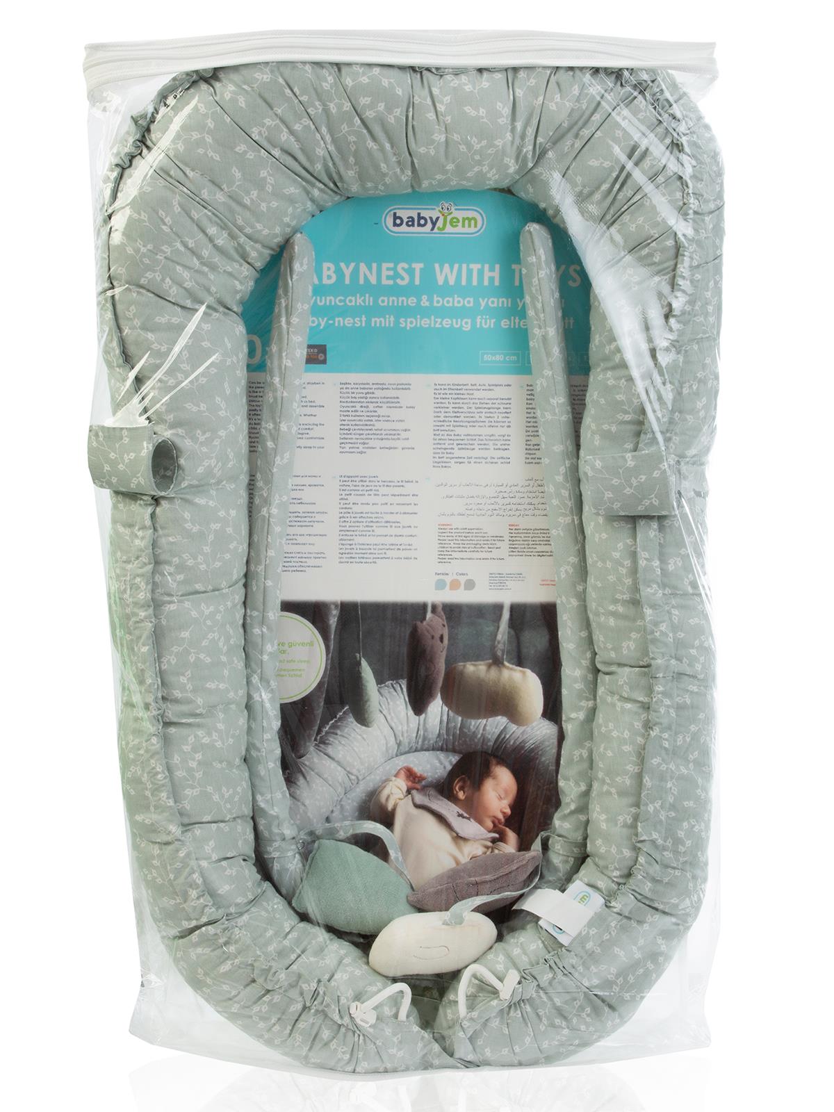 Babyjem Oyuncaklı Anne Baba Yanı Yatağı - Yeşil