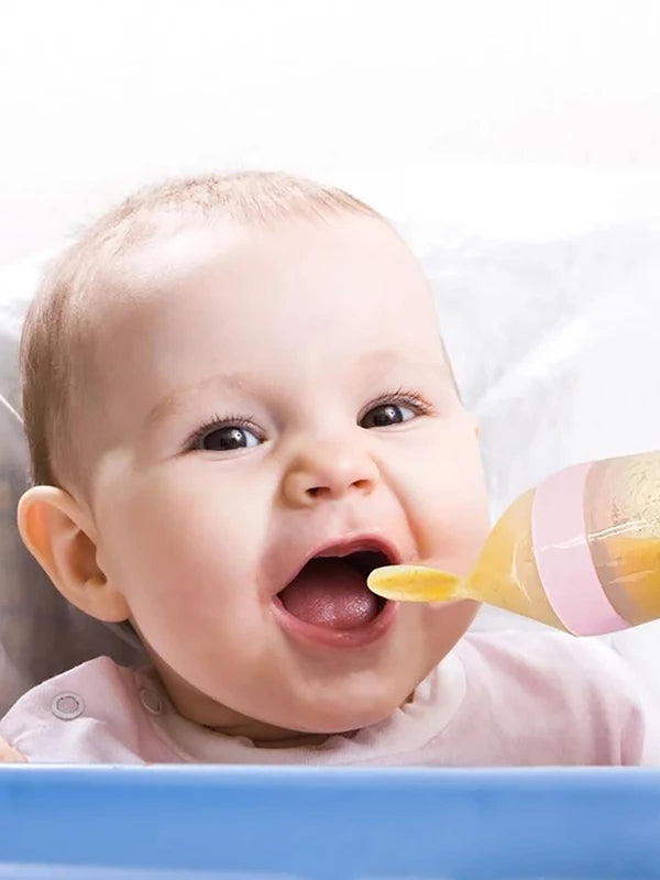 Babyjem Sıkmalı Mama Kaşığı - Gri