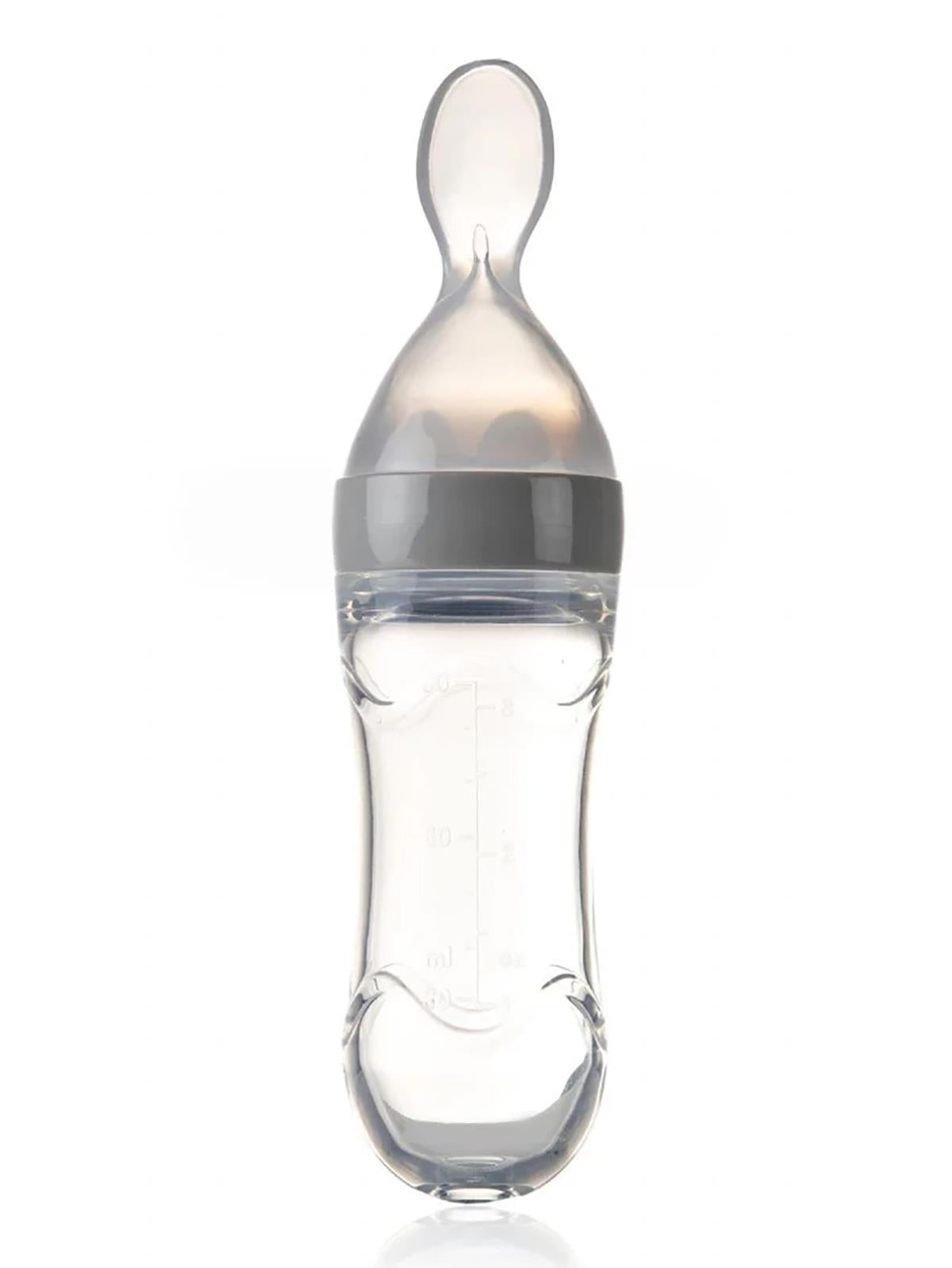 Babyjem Sıkmalı Mama Kaşığı - Gri