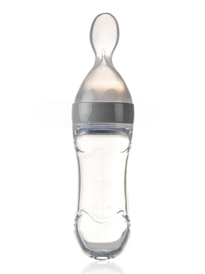 Babyjem Sıkmalı Mama Kaşığı - Gri