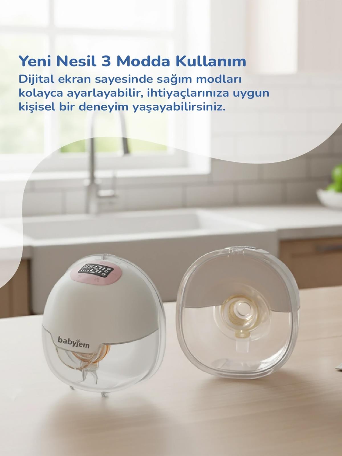 Babyjem Yeni Nesil Giyilebilir Göğüs Pompası