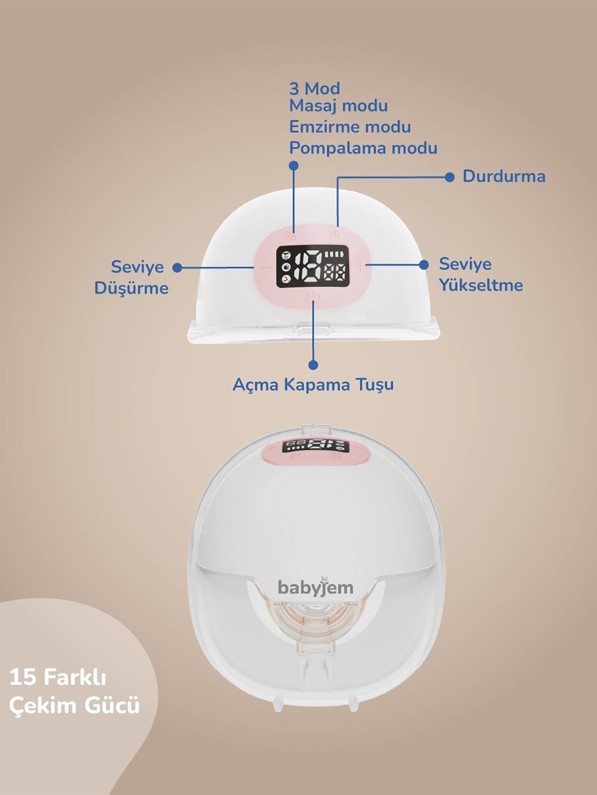 Babyjem Yeni Nesil Giyilebilir Göğüs Pompası
