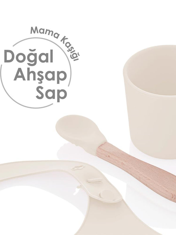 Babyjem Silikon Beslenme Seti - Ekru