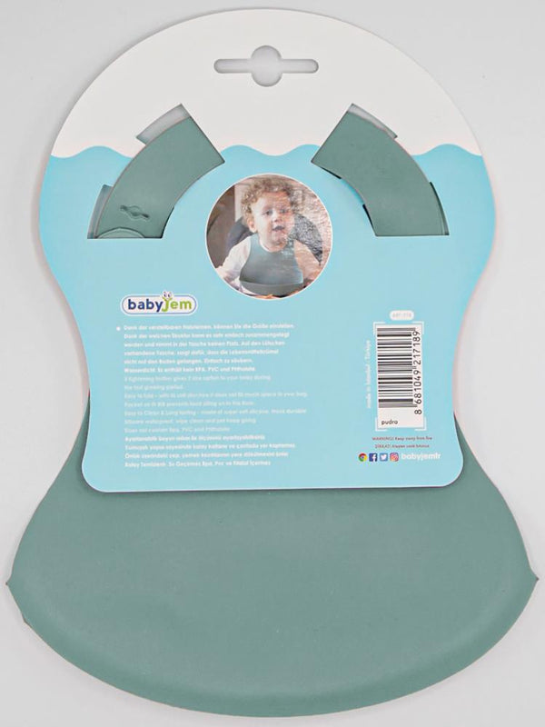 Babyjem Mini Silikon Önlük - Yeşil