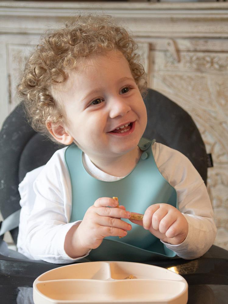 Babyjem Mini Silikon Önlük - Yeşil