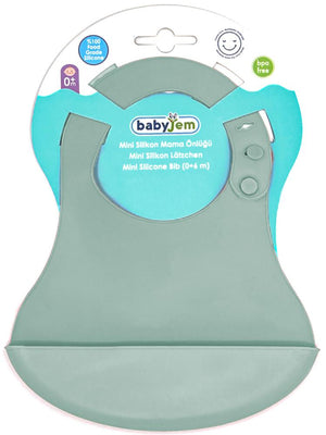 Babyjem Mini Silikon Önlük - Yeşil