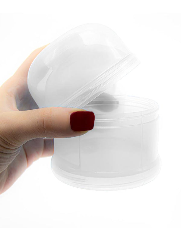 Baby Jem Katlı Toz Mama Kabı - Beyaz