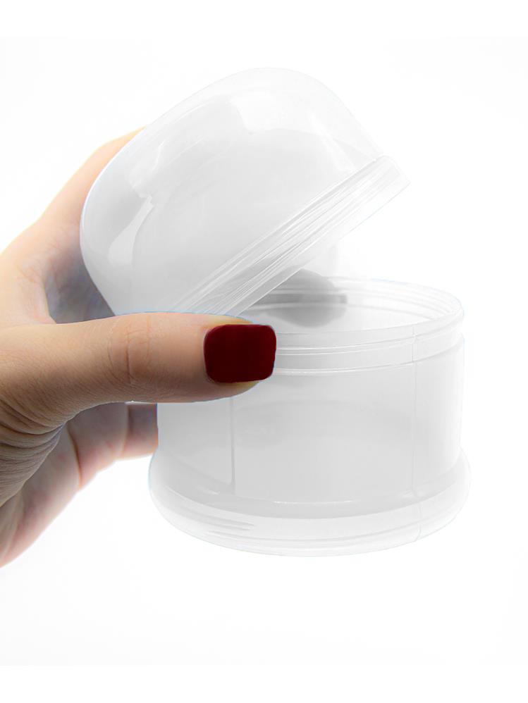 Baby Jem Katlı Toz Mama Kabı - Beyaz