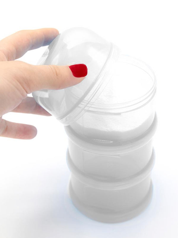 Baby Jem Katlı Toz Mama Kabı - Beyaz