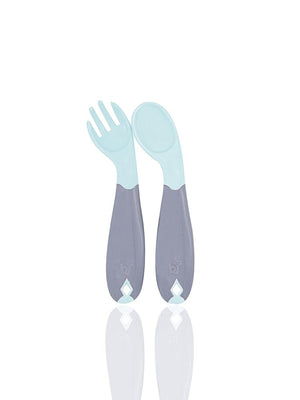 Babyjem Açılı Mama Kaşık Çatal Takımı - Yeşil