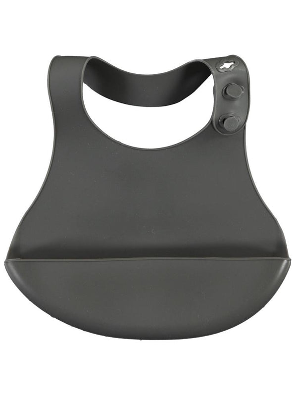 Babyjem Mini Silikon Önlük - Gri