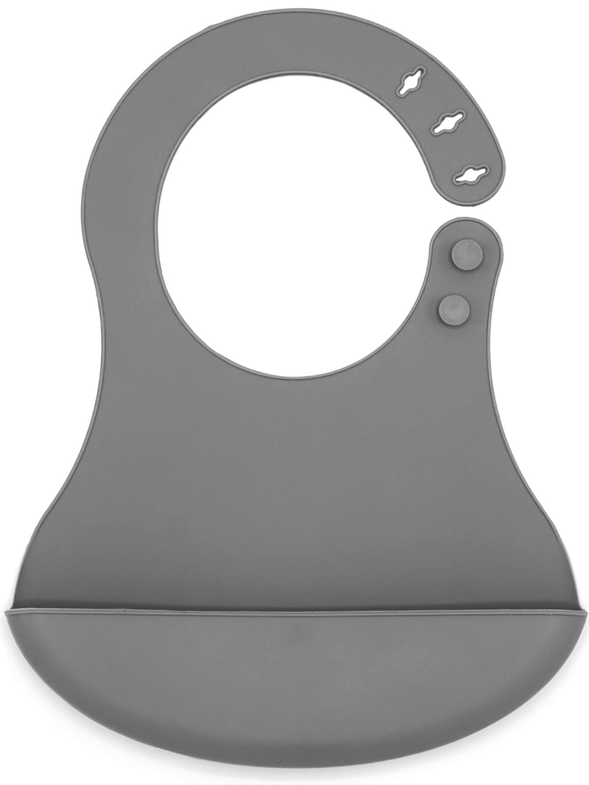 Babyjem Mini Silikon Önlük - Gri