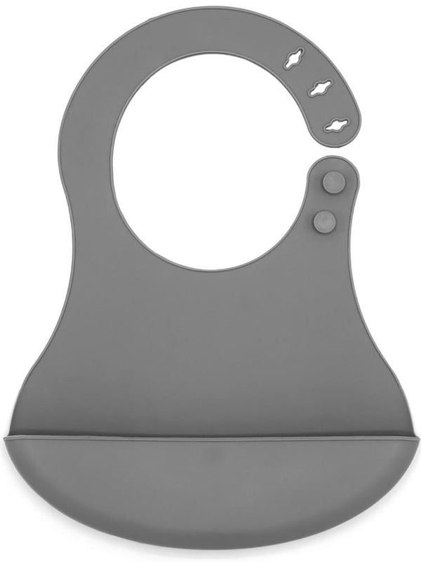 Babyjem Mini Silikon Önlük - Gri