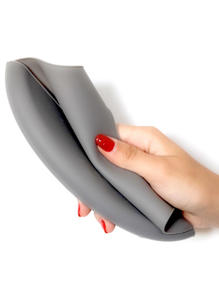 Babyjem Mini Silikon Önlük - Gri