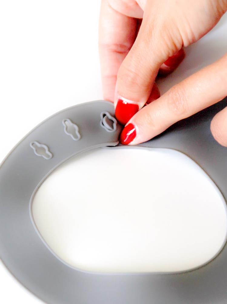 Babyjem Mini Silikon Önlük - Gri