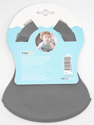 Babyjem Mini Silikon Önlük - Gri