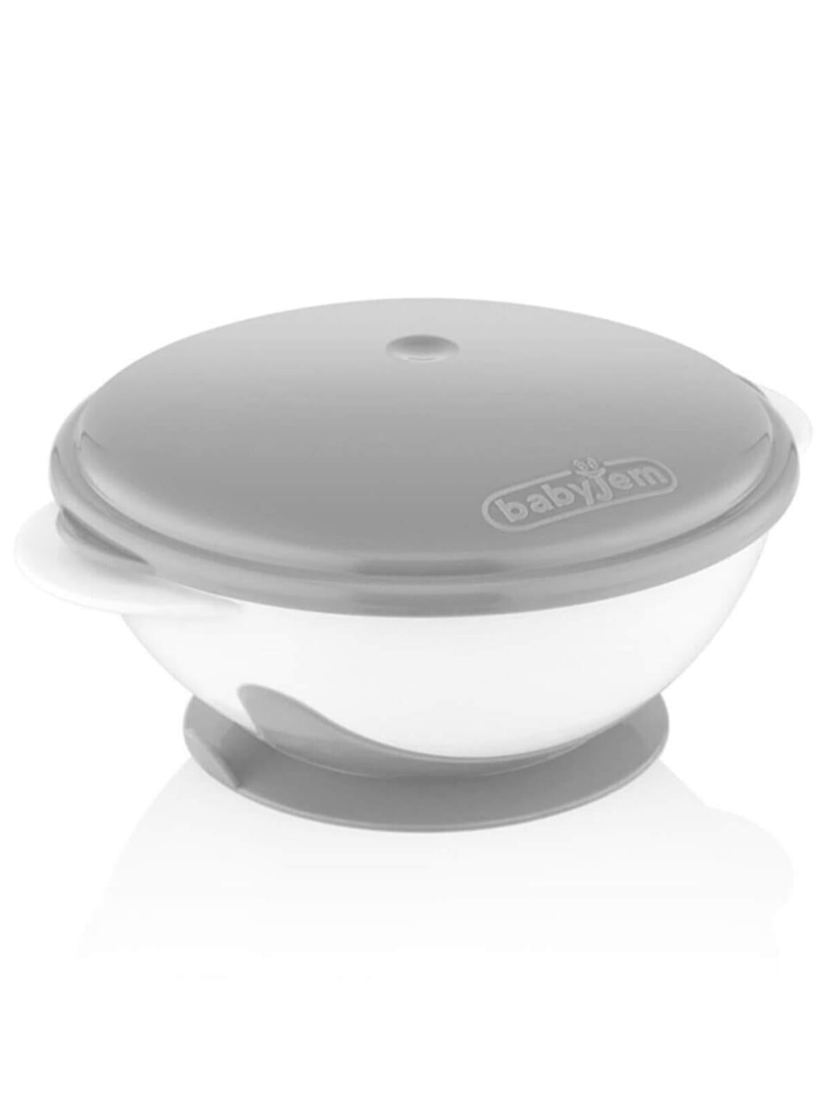 Babyjem Vakumlu Mama Tabağı - Gri