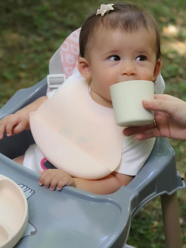 Babyjem Mini Silikon Önlük - Ekru