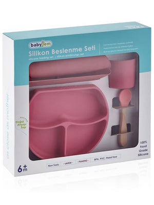 Babyjem Silikon Beslenme Seti - Kahverengi