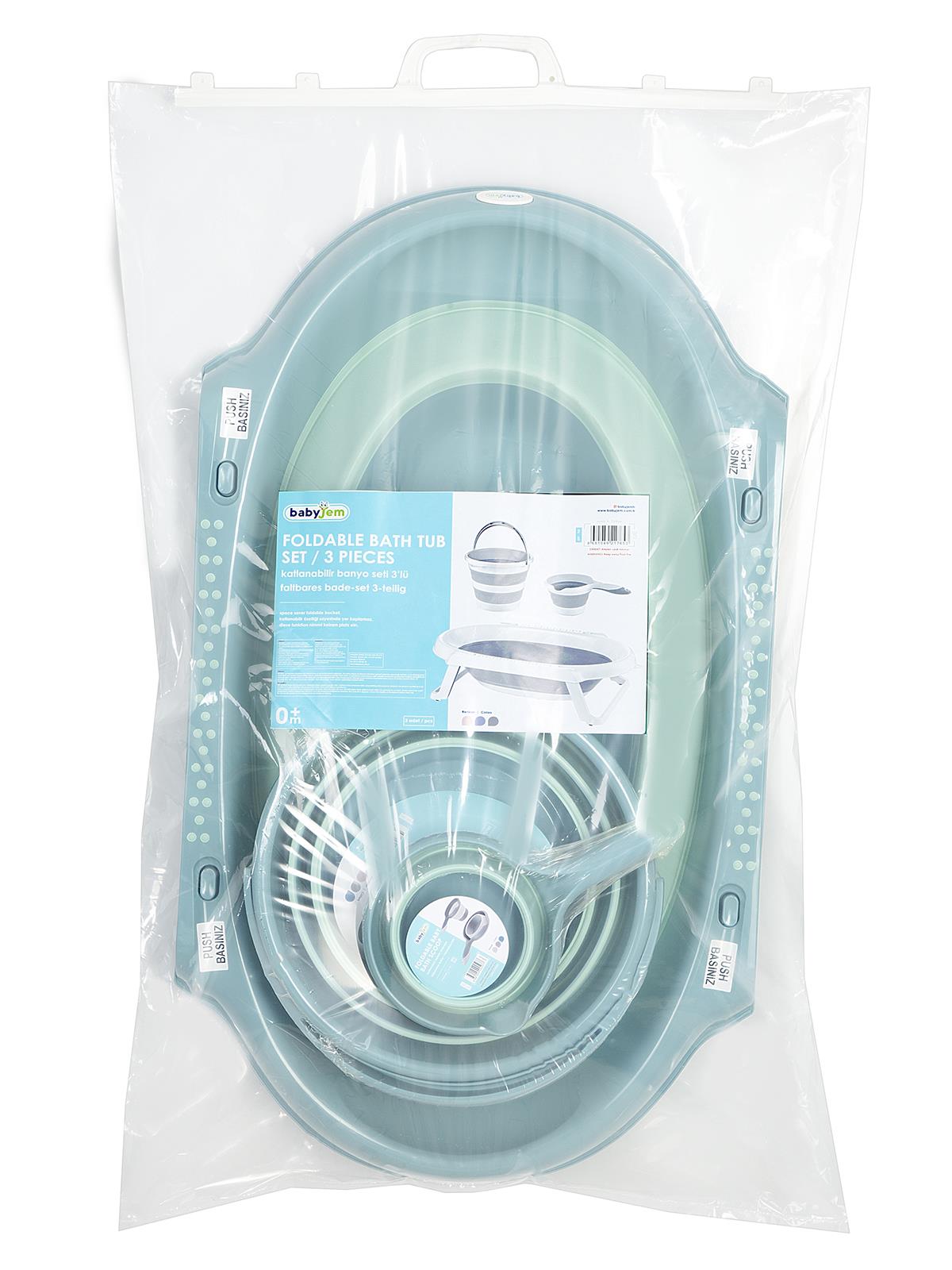 Babyjem 3'lü Katlanır Banyo Set - Mavi