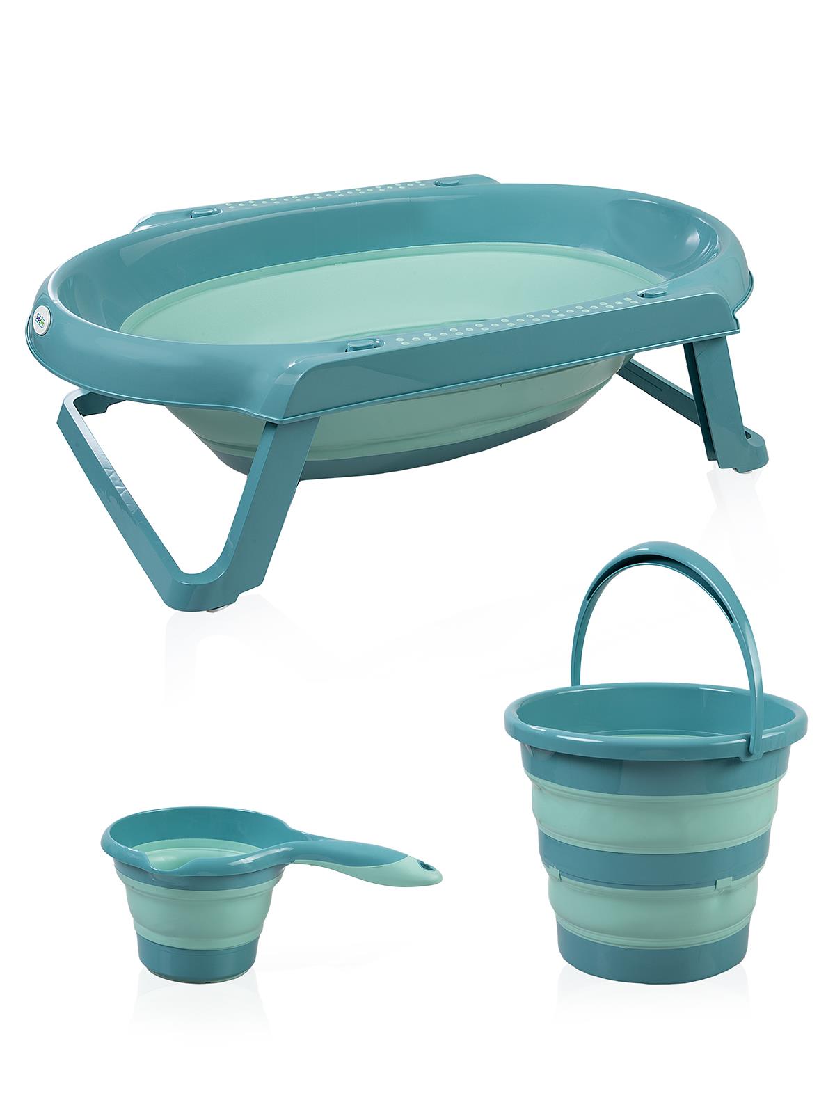 Babyjem 3'lü Katlanır Banyo Set - Mavi