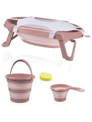 Babyjem Katlanır Banyo Seti 5'li - Pudra