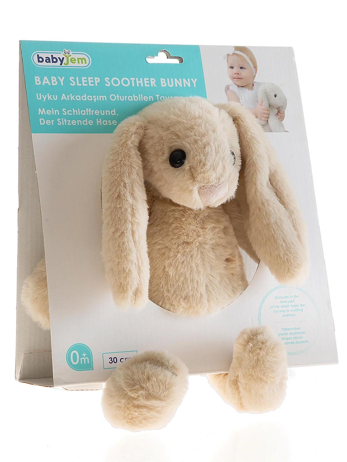 Babyjem Uyku Arkadaşım Oturabilen Tavşan 30 Cm - Bej