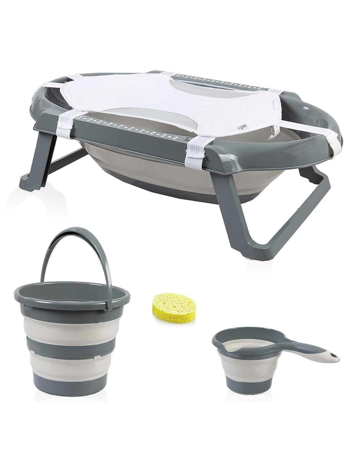 Babyjem Katlanır Banyo Seti 5'li - Gri