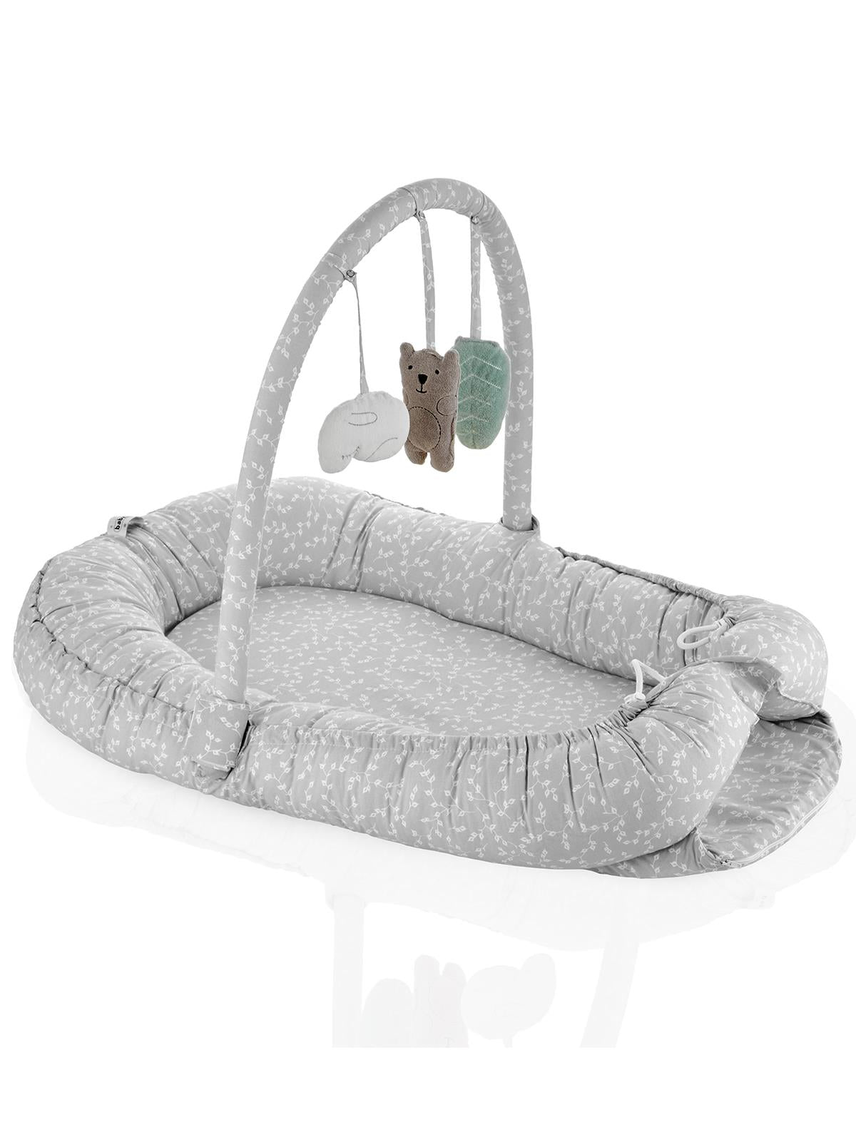 Babyjem Oyuncaklı Anne Baba Yanı Yatağı - Gri