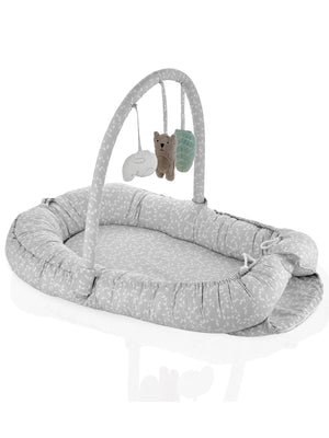 Babyjem Oyuncaklı Anne Baba Yanı Yatağı - Gri