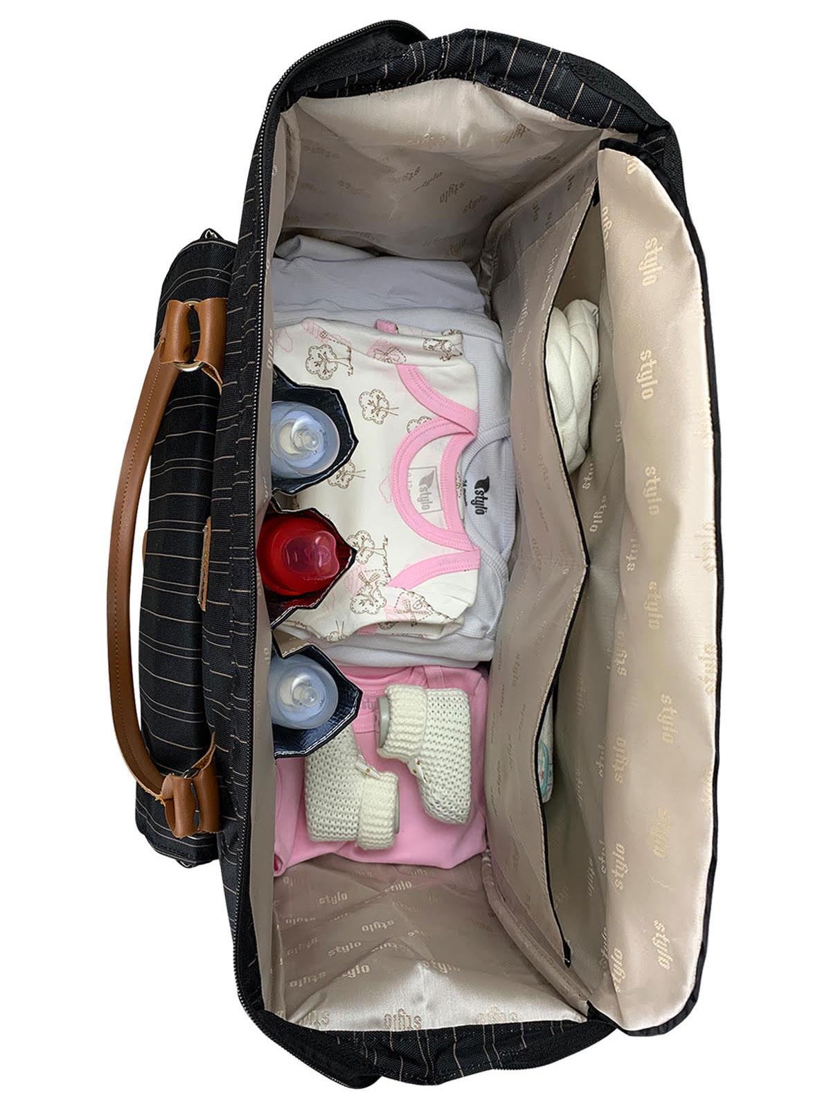 Stylo Milano Anne Bebek Bakım ve Kadın Çantası - Siyah