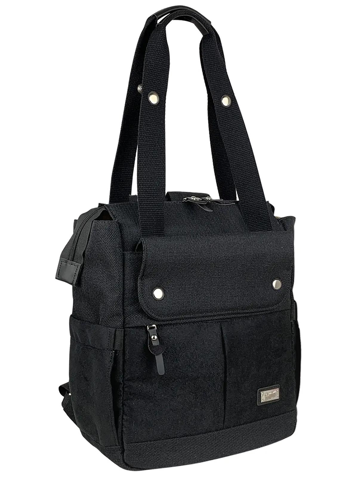 Stylo Platinum (2 In 1) Anne Bebek Bakım Sırt Ve Omuz Çantası - Siyah