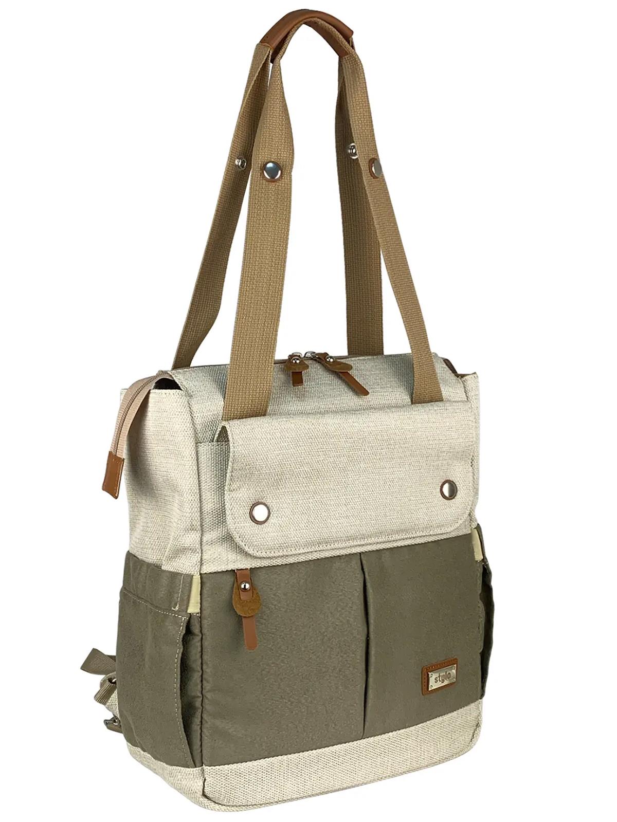 Stylo Platinum (2 In 1) Anne Bebek Bakım Sırt Ve Omuz Çantası - Bej