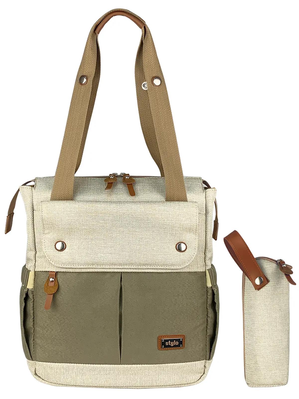 Stylo Platinum (2 In 1) Anne Bebek Bakım Sırt Ve Omuz Çantası - Bej